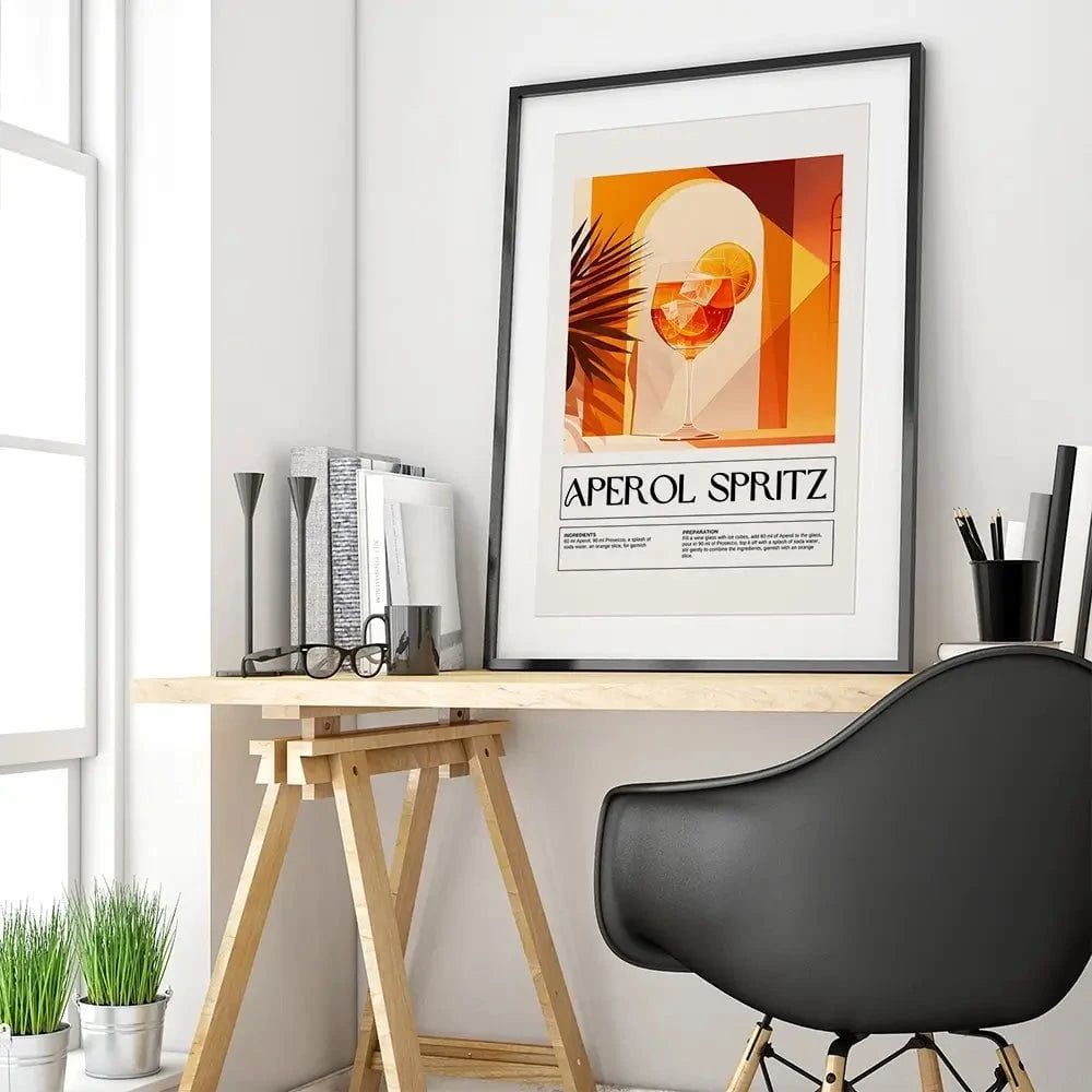 Aperol Spritz Recipe Framed Art Print Aperol Spritz Recipe Framed Art Print wall art product Art Print Shop