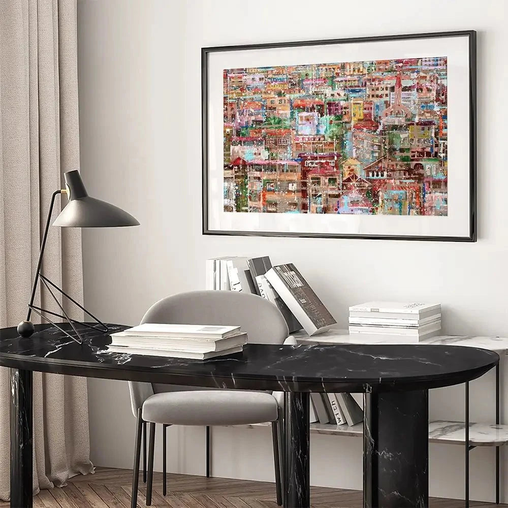 Art City Houses Framed Art Print Art City Houses Framed Art Print wall art product Studio Paint-Ing