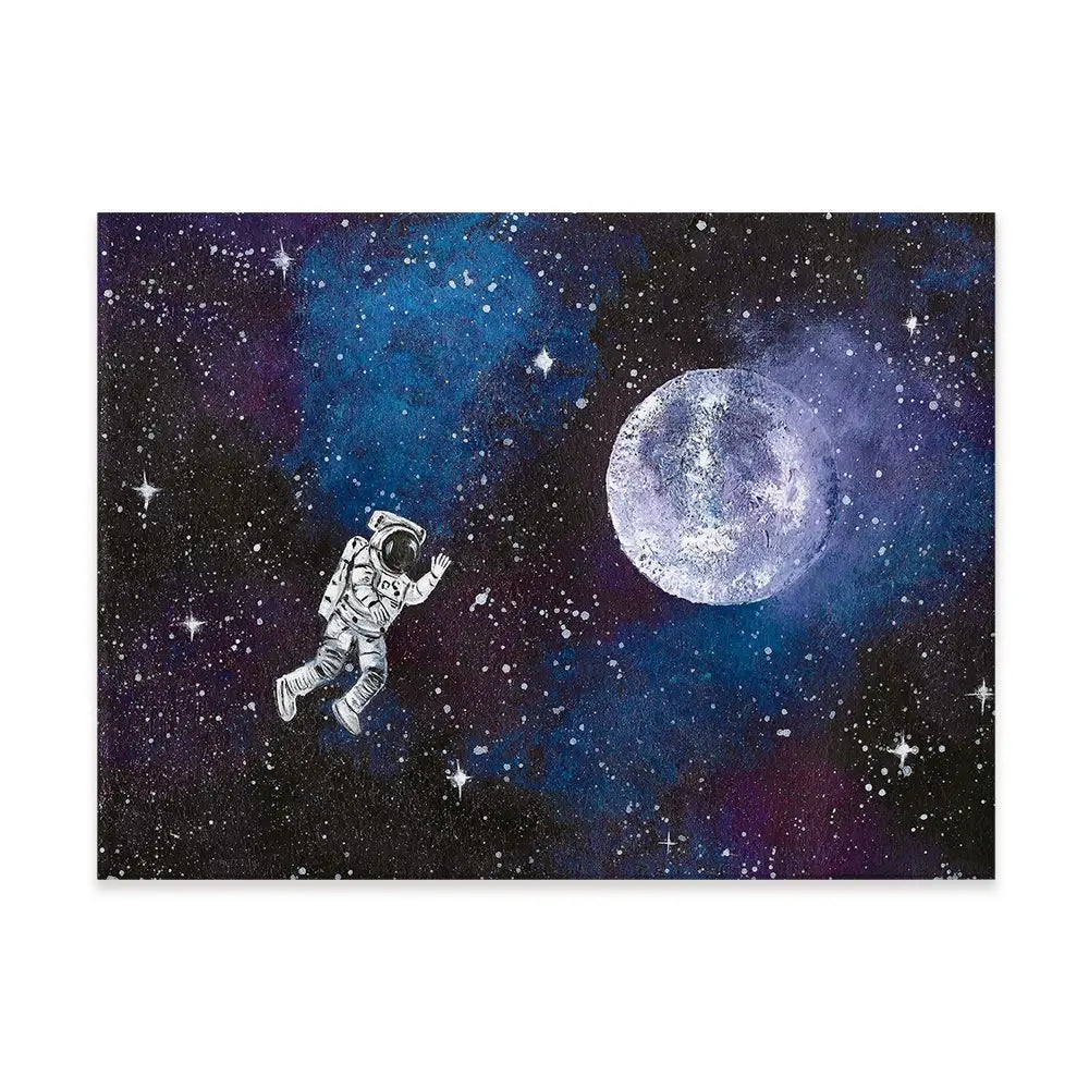 Astronaut Moon Canvas Print Astronaut Moon Canvas Print wall art product Emma LC Art