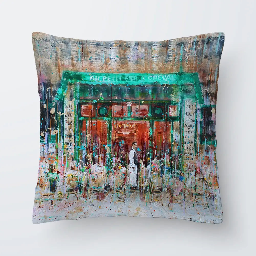 Au Petit Fer A Cheval Cushion Au Petit Fer A Cheval Cushion wall art product Studio Paint-Ing