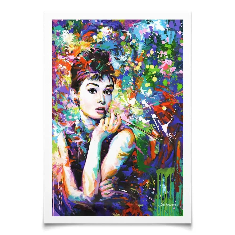 Audrey Hepburn Art Print Audrey Hepburn Art Print wall art product Leon Devenice