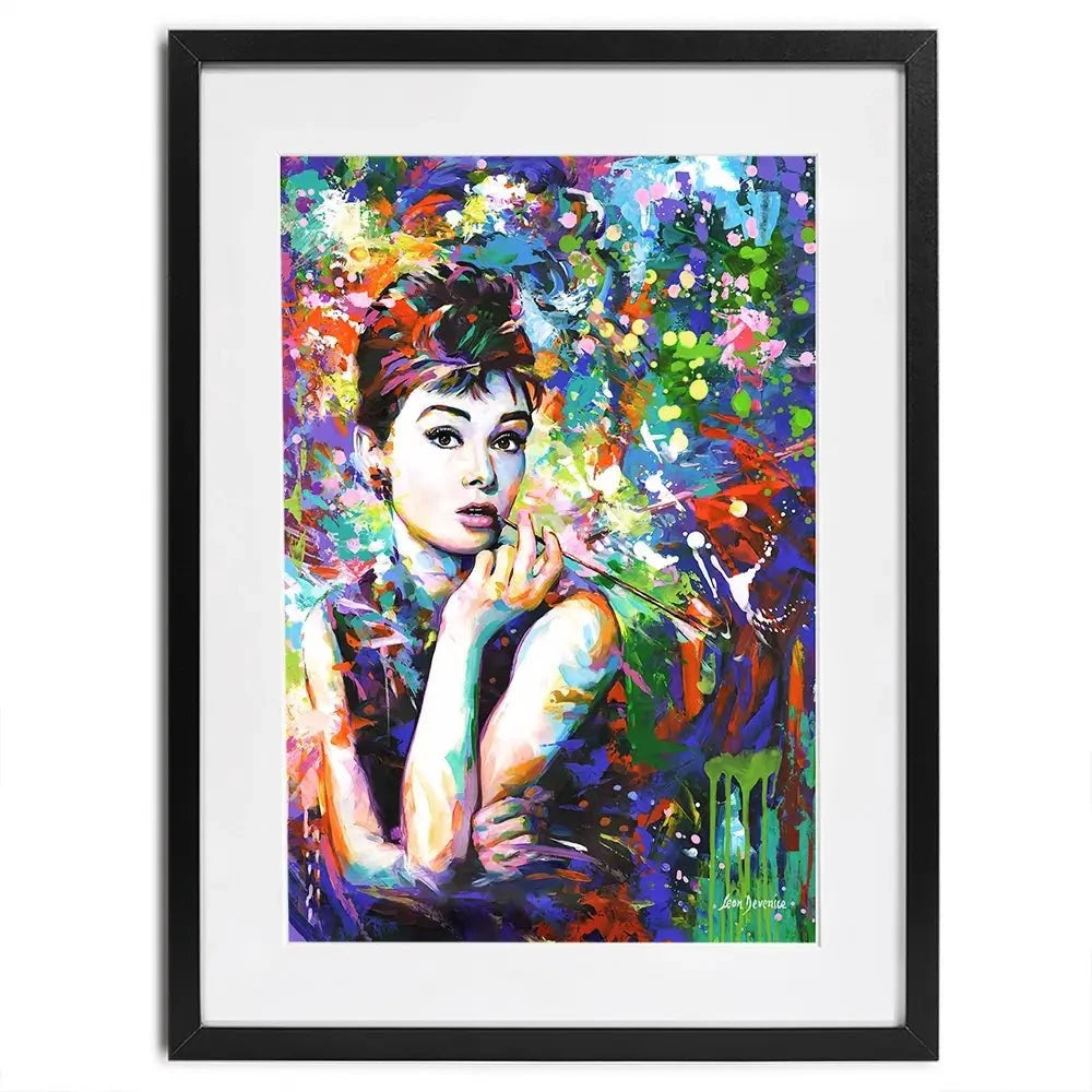 Audrey Hepburn Framed Art Print Audrey Hepburn Framed Art Print wall art product Leon Devenice