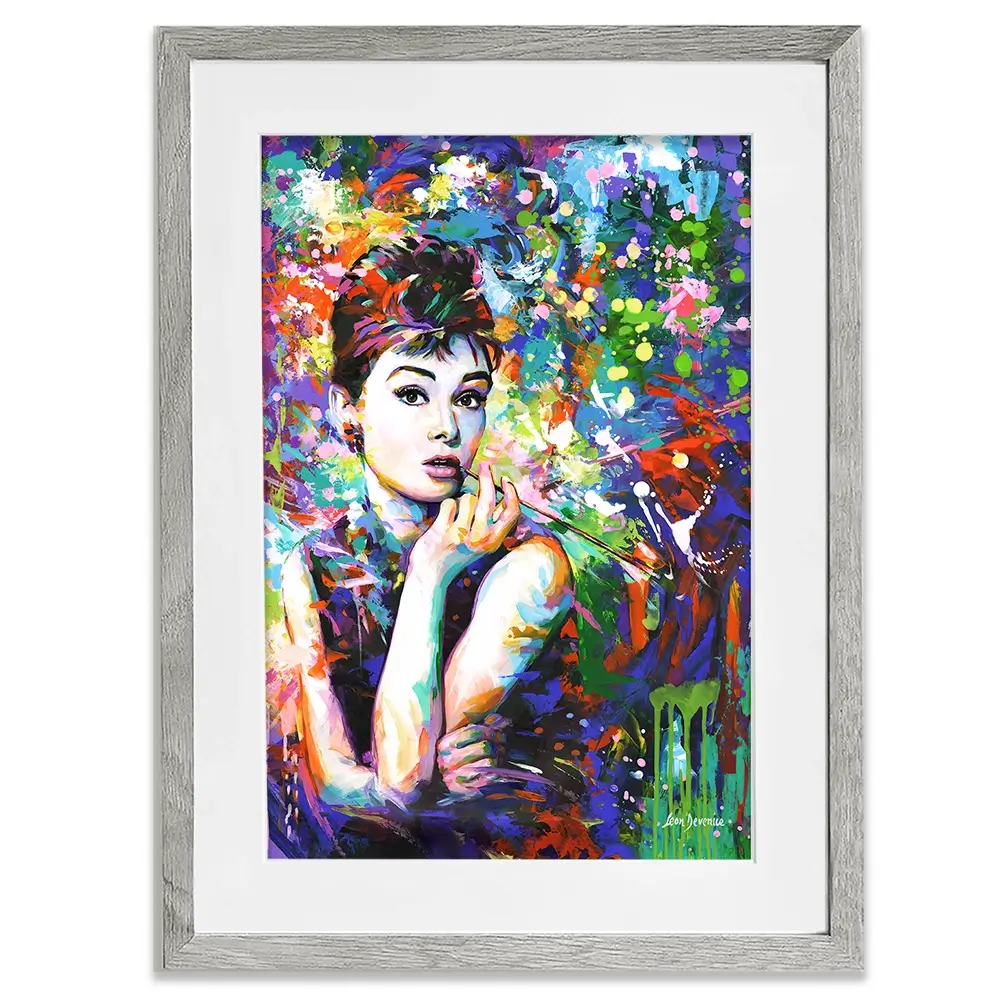 Audrey Hepburn Framed Art Print Audrey Hepburn Framed Art Print wall art product Leon Devenice