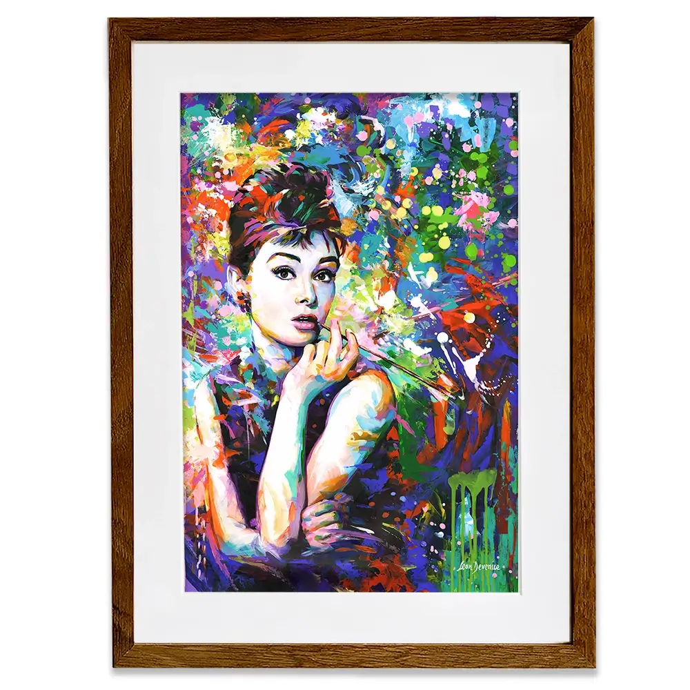 Audrey Hepburn Framed Art Print Audrey Hepburn Framed Art Print wall art product Leon Devenice