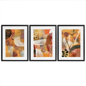 Autumn Abstracts Framed Art Print Trio Autumn Abstracts Framed Art Print Trio wall art product RileyB - Independent