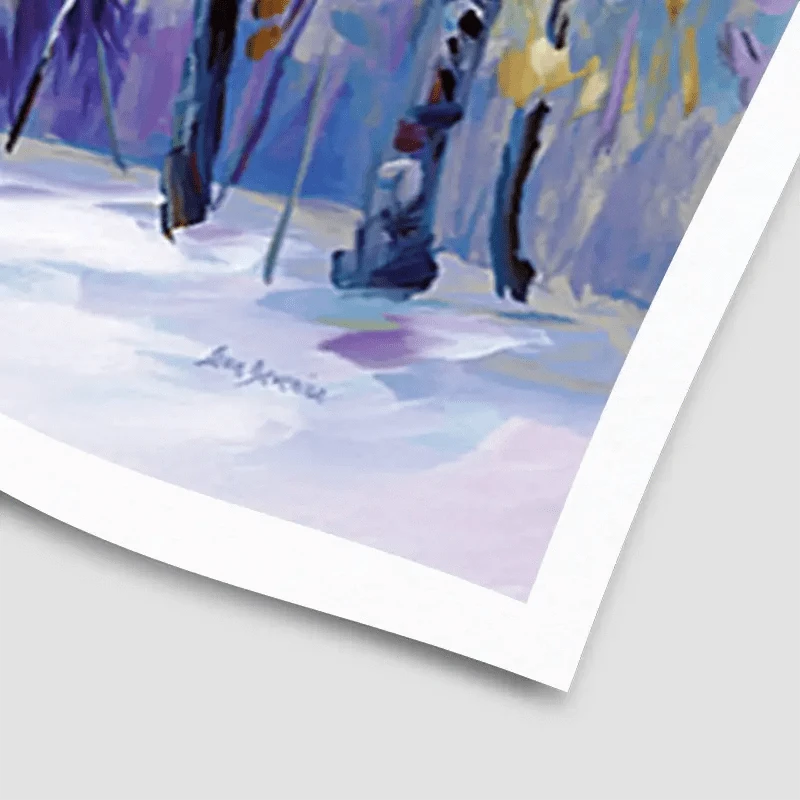 Autumn Birch Trees In Snowy Forest Art Print Autumn Birch Trees In Snowy Forest Art Print wall art product Leon Devenice