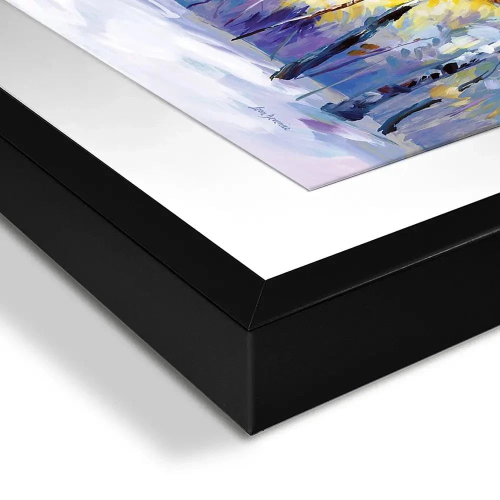 Autumn Birch Trees In Snowy Forest Framed Art Print Autumn Birch Trees In Snowy Forest Framed Art Print wall art product Leon Devenice