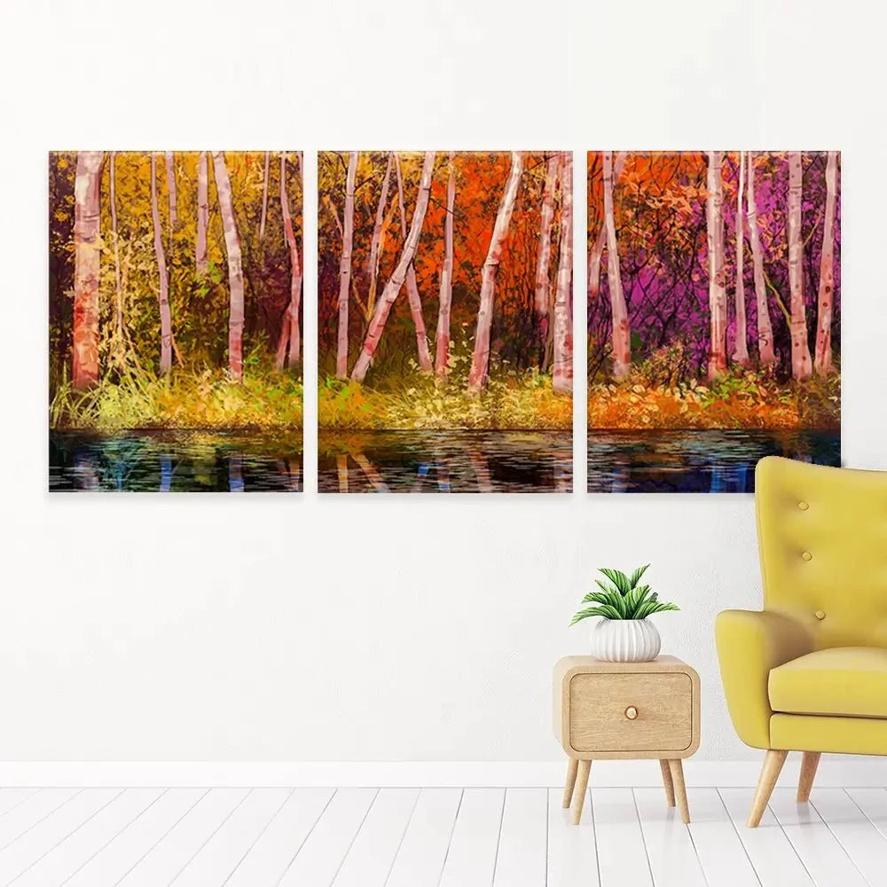 Autumn Trees Trio Canvas Print Autumn Trees Trio Canvas Print wall art product pluie_r / Shutterstock