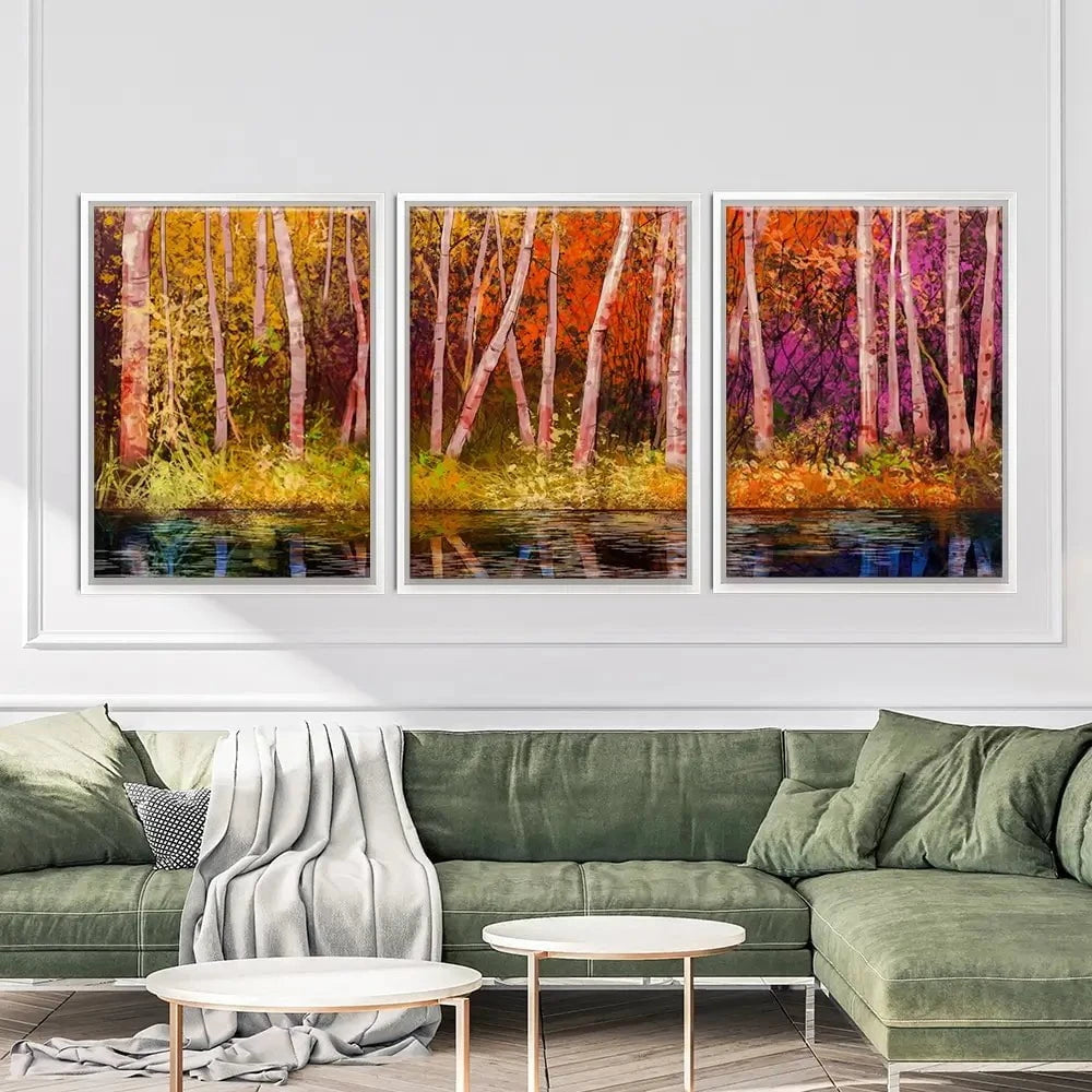 Autumn Trees Trio Canvas Print Autumn Trees Trio Canvas Print wall art product pluie_r / Shutterstock