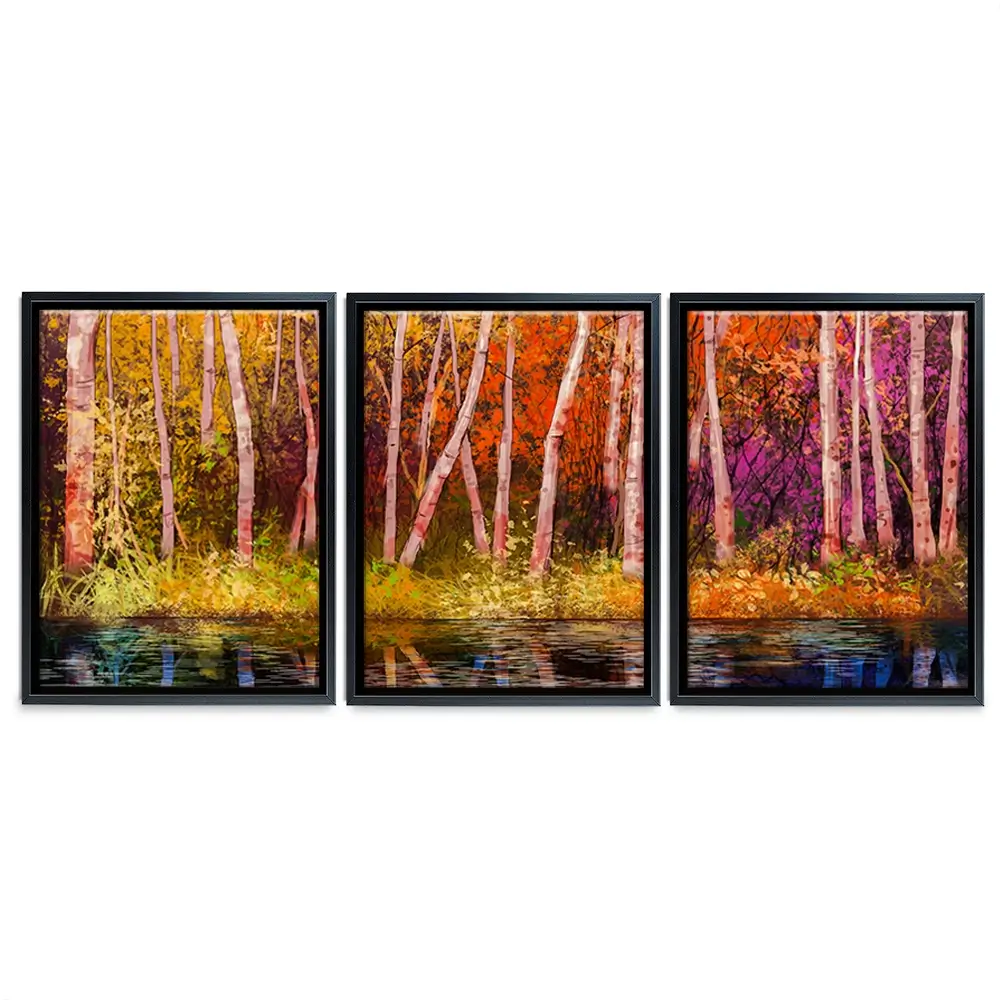 Autumn Trees Trio Canvas Print Autumn Trees Trio Canvas Print wall art product pluie_r / Shutterstock