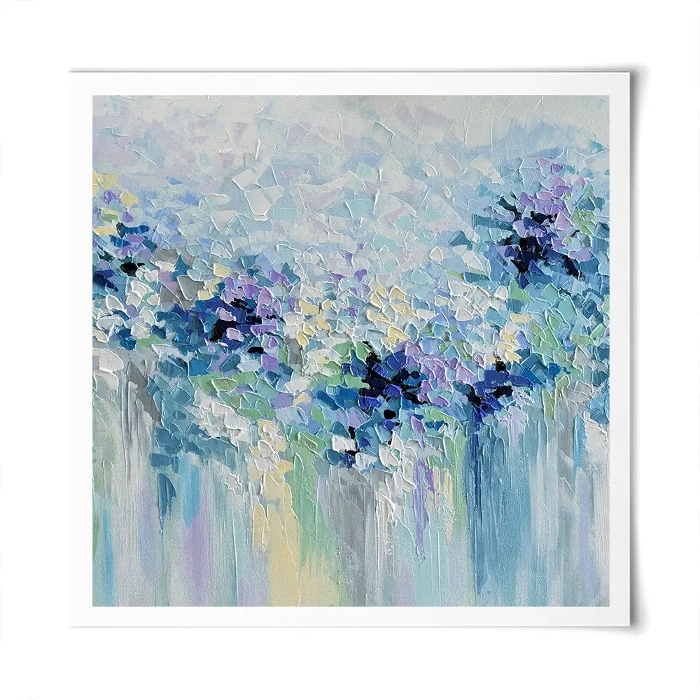 Baby Blue Square Art Print Baby Blue Square Art Print wall art product Olga Tkachyk