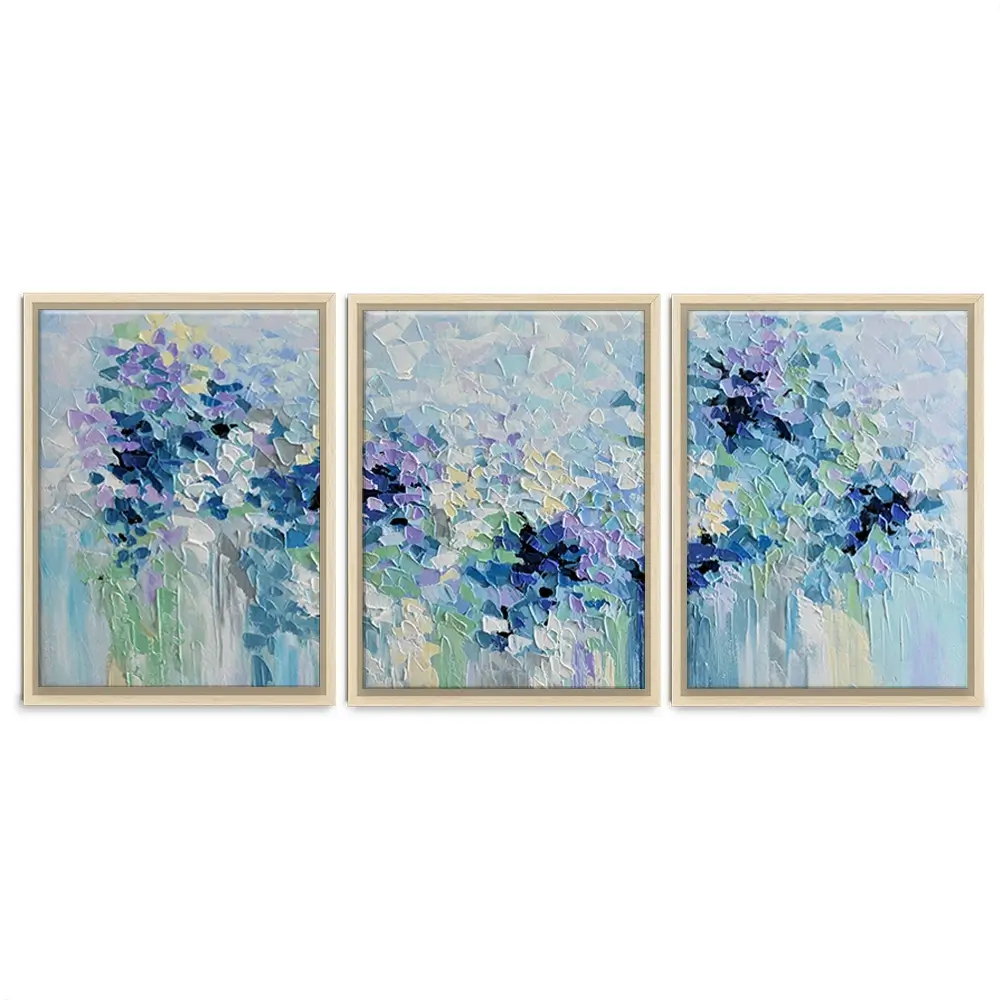 Baby Blue Trio Canvas Print Baby Blue Trio Canvas Print wall art product Olga Tkachyk