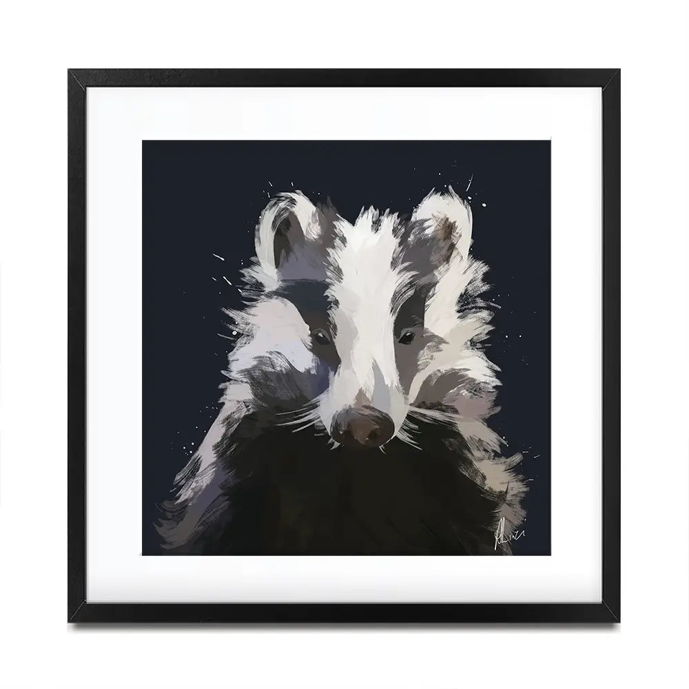 Badger Framed Art Print Badger Framed Art Print wall art product Aimee Linzi