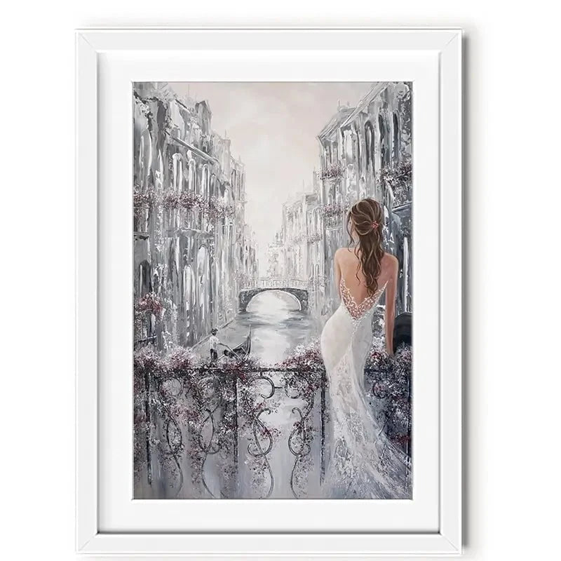 Balcony In Venice Framed Art Print Balcony In Venice Framed Art Print wall art product Isabella Karolewicz