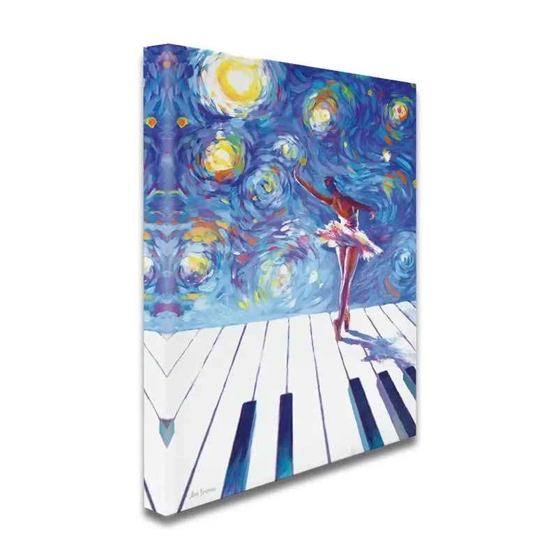 Ballerina Starry Night Canvas Print Ballerina Starry Night Canvas Print wall art product Leon Devenice