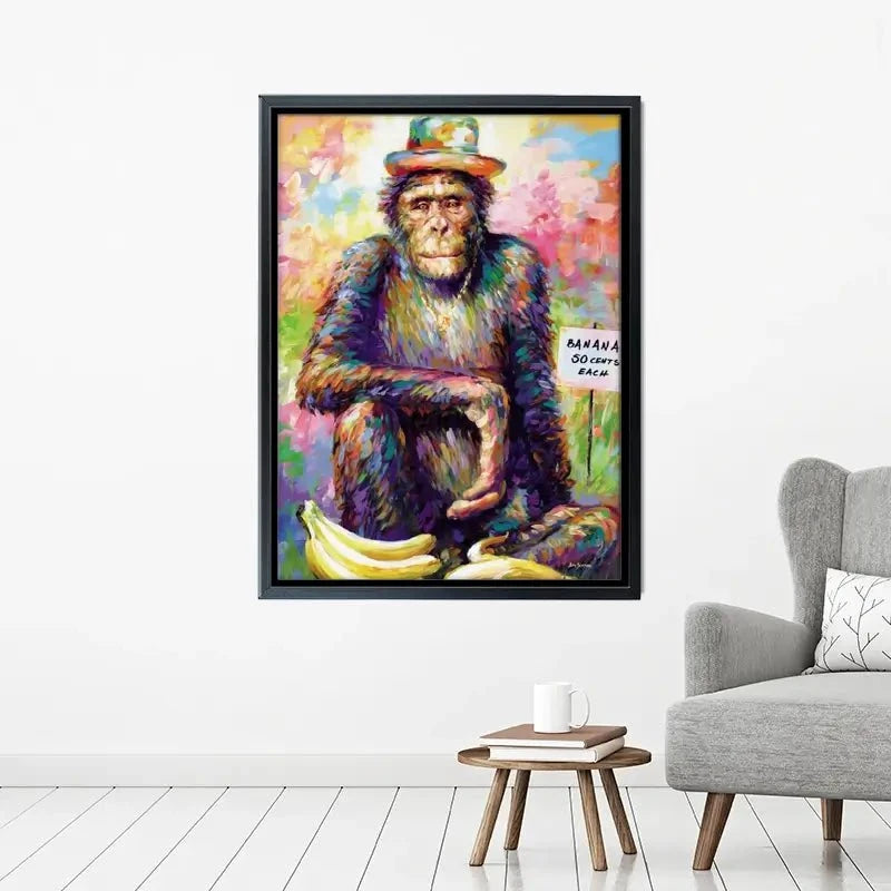 Banana King Canvas Print Banana King Canvas Print wall art product Leon Devenice