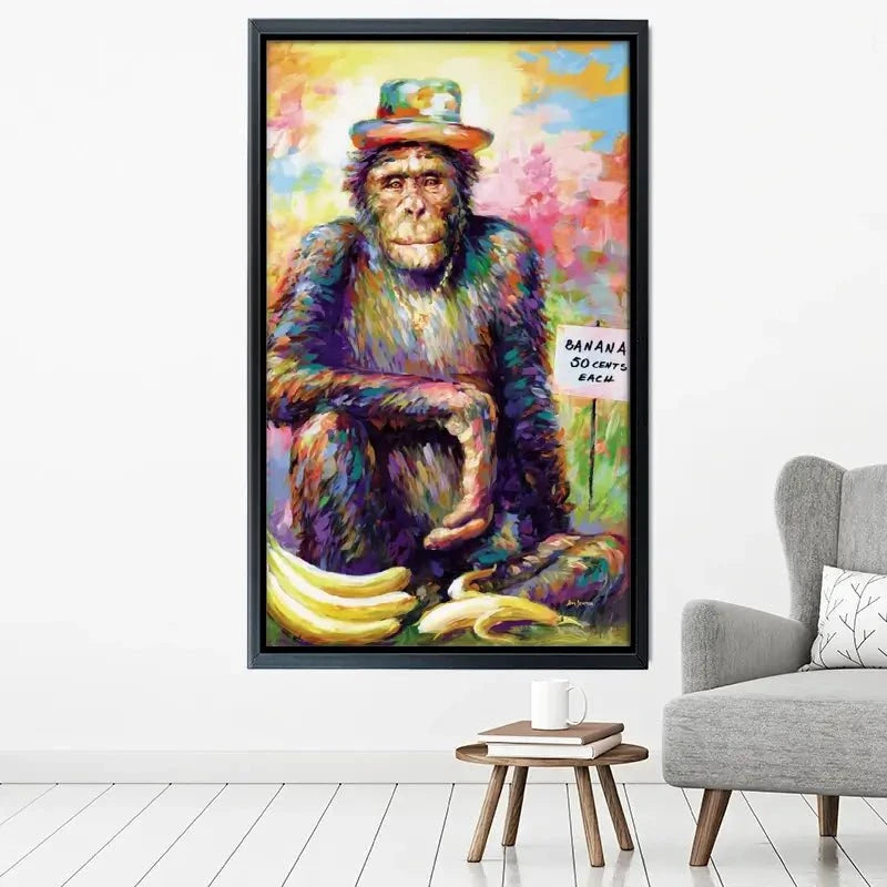 Banana King Canvas Print Banana King Canvas Print wall art product Leon Devenice