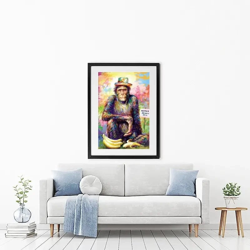 Banana King Framed Art Print Banana King Framed Art Print wall art product Leon Devenice