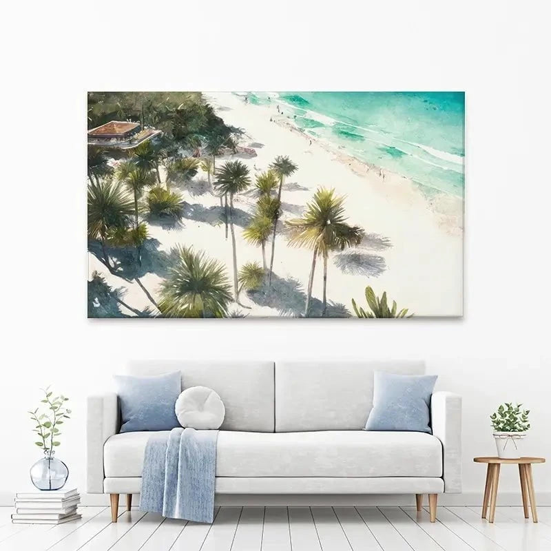 Beach And Palms Canvas Print Beach And Palms Canvas Print wall art product Svetlana Aleynikova