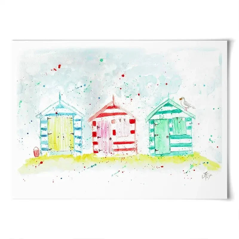 Beach Hut Splash Art Print Beach Hut Splash Art Print wall art product Jamie Taylor