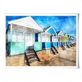 Beach Huts Art Print Beach Huts Art Print wall art product Helen Hotson / Shutterstock