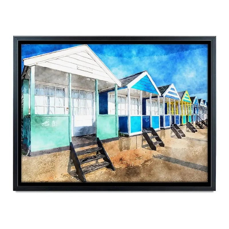 Beach Huts Canvas Print Beach Huts Canvas Print wall art product Helen Hotson / Shutterstock