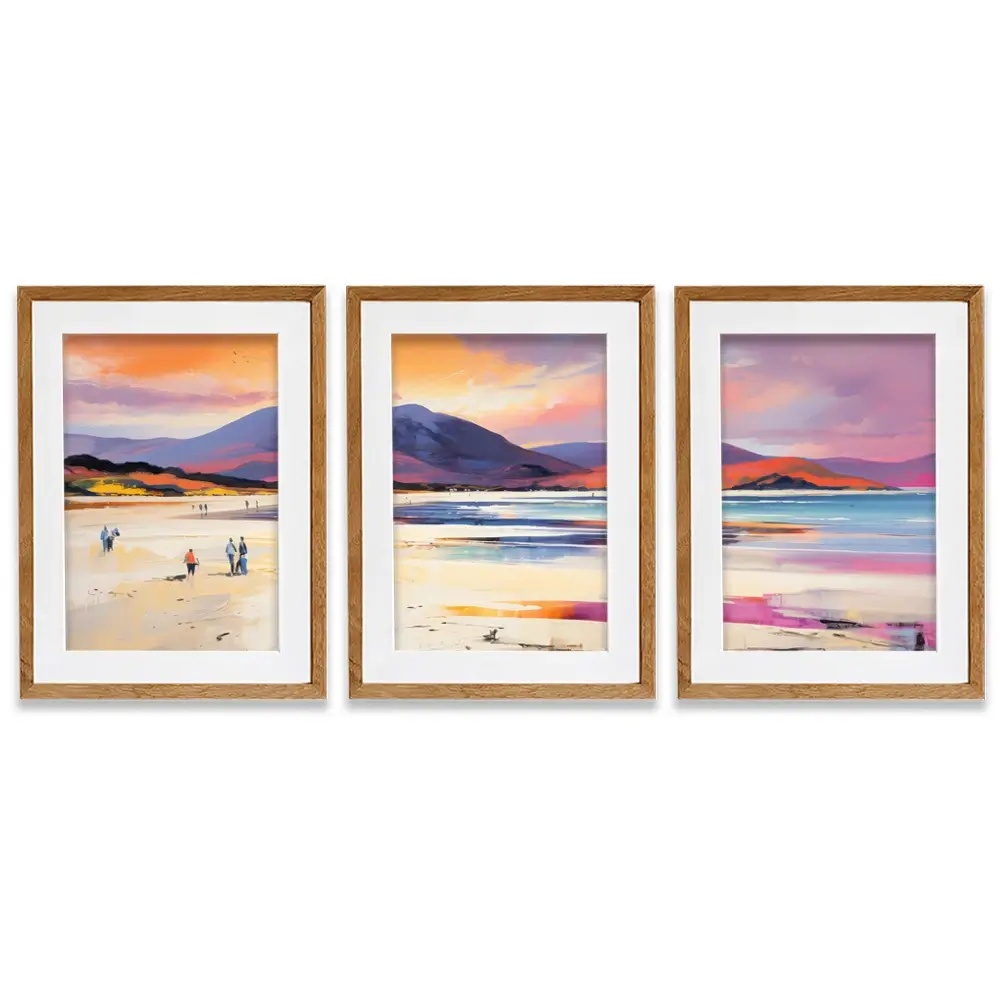 Beach Stroll Framed Art Print Trio Beach Stroll Framed Art Print Trio wall art product David Alexander Elder