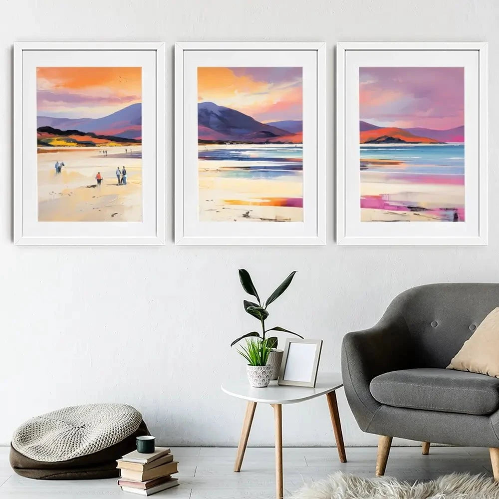 Beach Stroll Framed Art Print Trio Beach Stroll Framed Art Print Trio wall art product David Alexander Elder