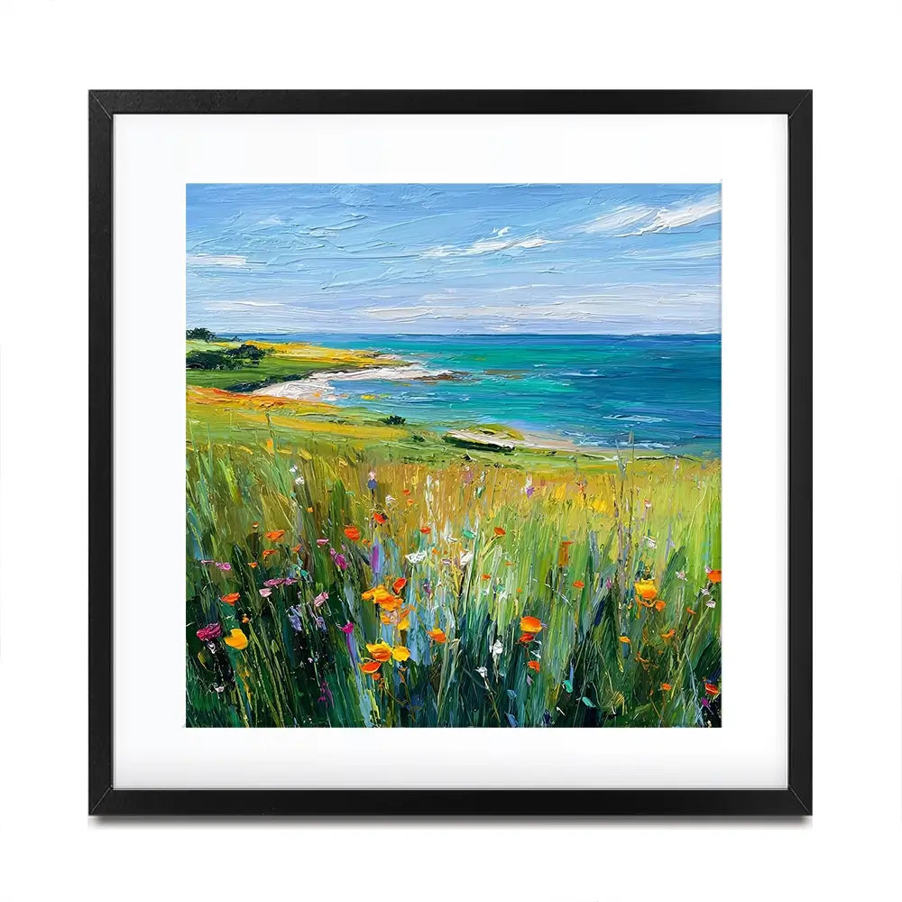 Beachy Blossoms Square Framed Art Print Beachy Blossoms Square Framed Art Print wall art product David Alexander Elder