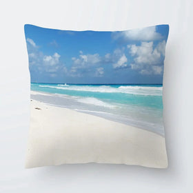 Beautiful Beach Scene Cushion Beautiful Beach Scene Cushion wall art product Ligia Aguilar / Shutterstock