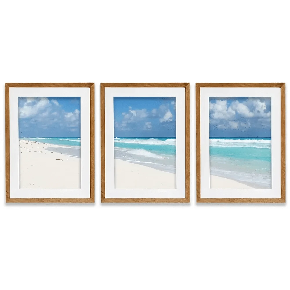 Beautiful Beach Scene Framed Art Print Trio Beautiful Beach Scene Framed Art Print Trio wall art product Ligia Aguilar / Shutterstock