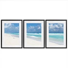 Beautiful Beach Scene Framed Art Print Trio Beautiful Beach Scene Framed Art Print Trio wall art product Ligia Aguilar / Shutterstock