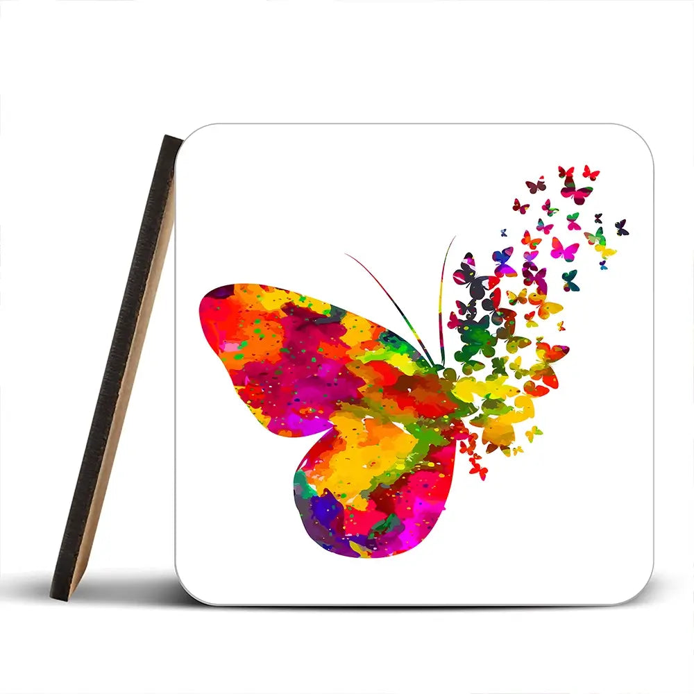 Beautiful Butterfly Coaster Set Rainbow Soul Tree Coaster Set | Rainbow Soul Tree Art Coasters wall art product Ihnatovich Maryia / Shutterstock