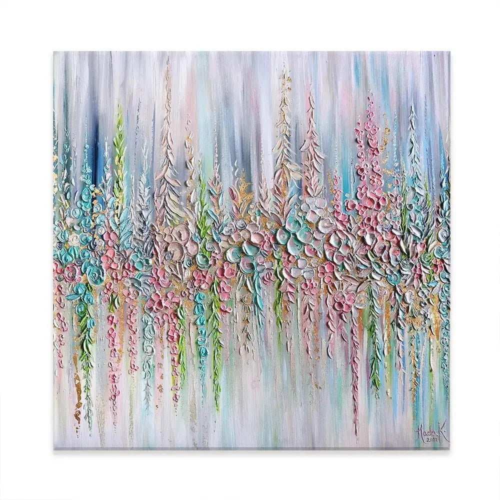 Beautiful Pastels Square Canvas Print Beautiful Pastels Square Canvas Print wall art product Nada Khatib