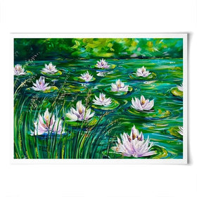 Beautiful Water Lillies Art Print Beautiful Water Lillies Art Print wall art product Estelle Grengs - Independent