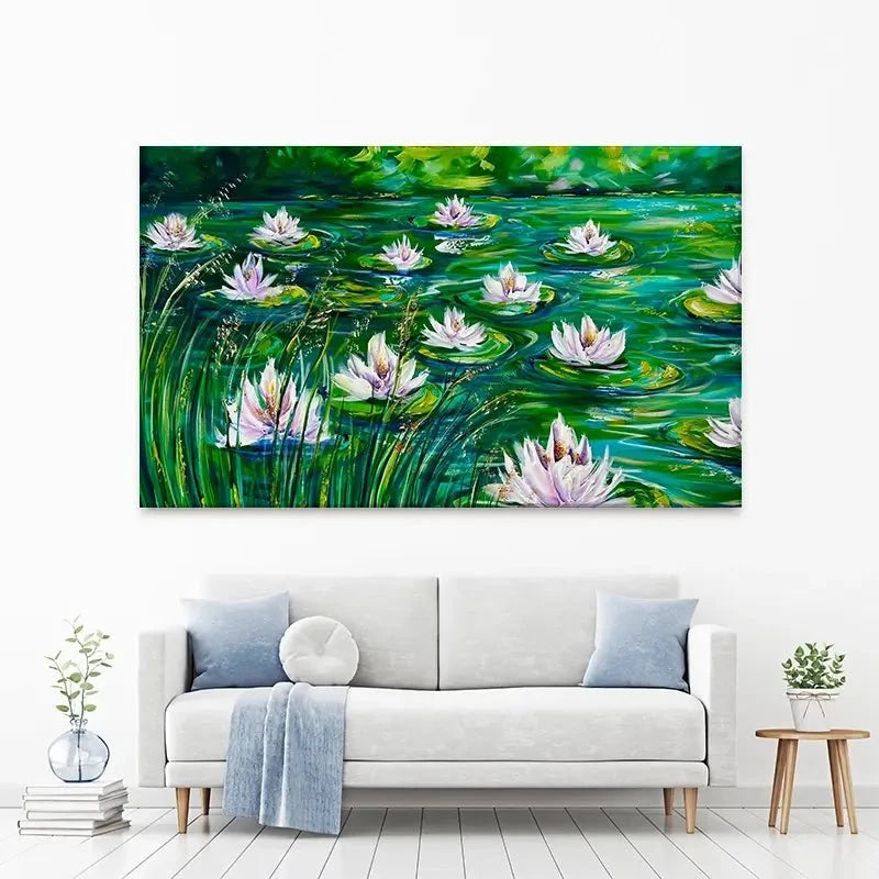 Beautiful Water Lillies Canvas Print Beautiful Water Lillies Canvas Print wall art product Estelle Grengs - Independent
