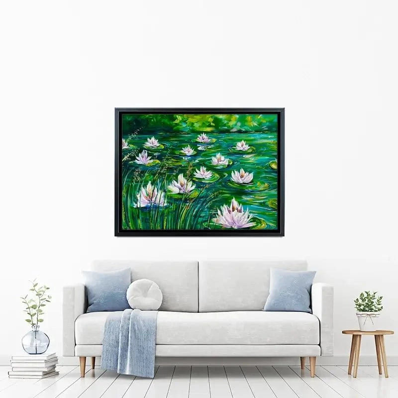 Beautiful Water Lillies Canvas Print Beautiful Water Lillies Canvas Print wall art product Estelle Grengs - Independent