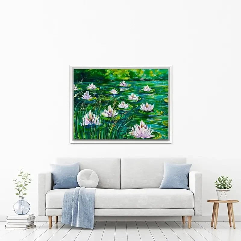 Beautiful Water Lillies Canvas Print Beautiful Water Lillies Canvas Print wall art product Estelle Grengs - Independent