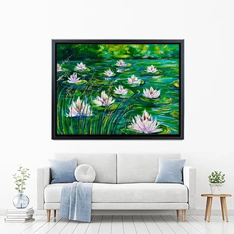 Beautiful Water Lillies Canvas Print Beautiful Water Lillies Canvas Print wall art product Estelle Grengs - Independent