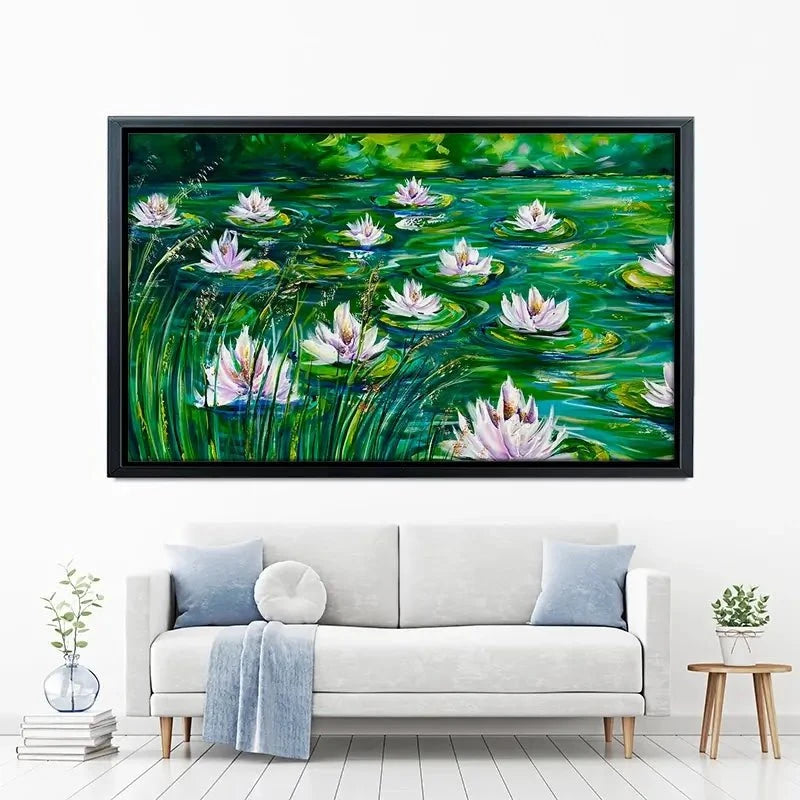 Beautiful Water Lillies Canvas Print Beautiful Water Lillies Canvas Print wall art product Estelle Grengs - Independent