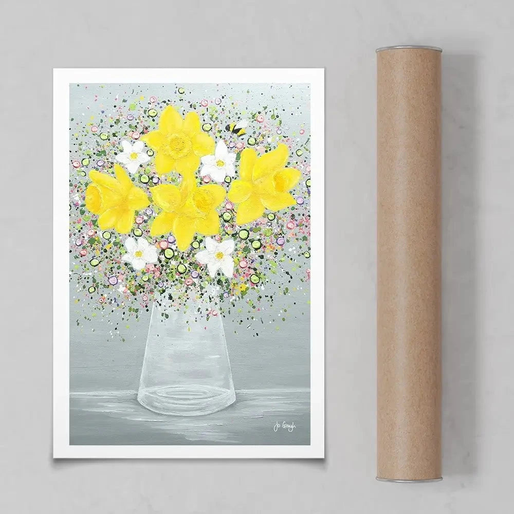 Bee Happy Art Print Bee Happy Art Print wall art product Jo Gough
