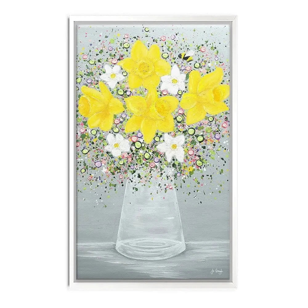 Bee Happy Canvas Print Bee Happy Canvas Print wall art product Jo Gough