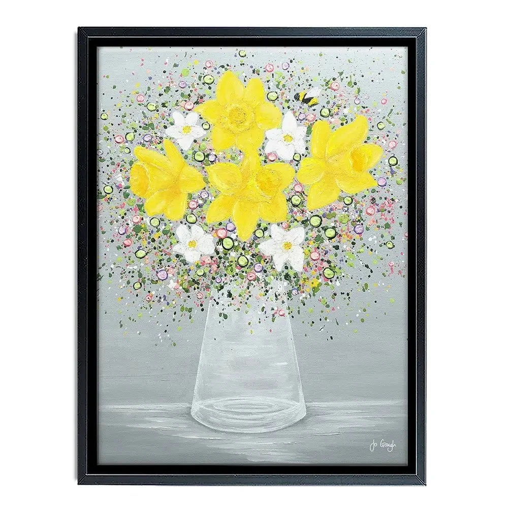 Bee Happy Canvas Print Bee Happy Canvas Print wall art product Jo Gough