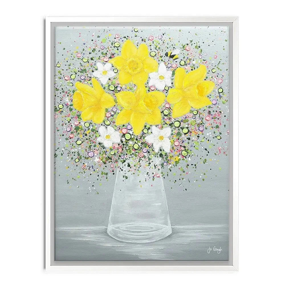 Bee Happy Canvas Print Bee Happy Canvas Print wall art product Jo Gough