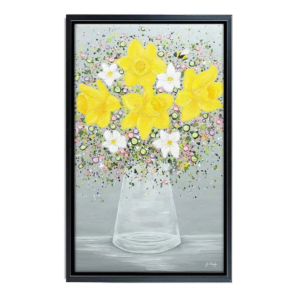 Bee Happy Canvas Print Bee Happy Canvas Print wall art product Jo Gough
