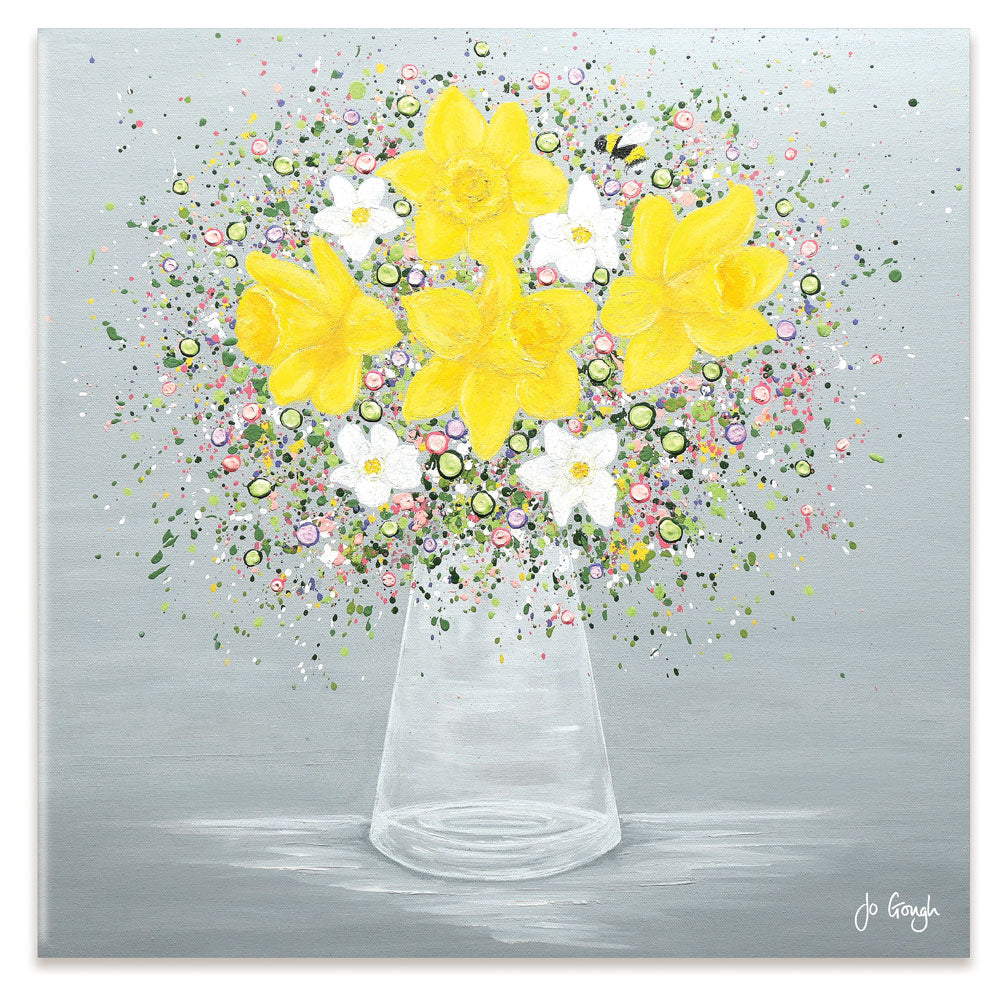 Bee Happy Canvas Print Bee Happy Canvas Print wall art product Jo Gough
