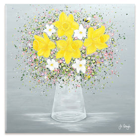 Bee Happy Canvas Print Bee Happy Canvas Print wall art product Jo Gough