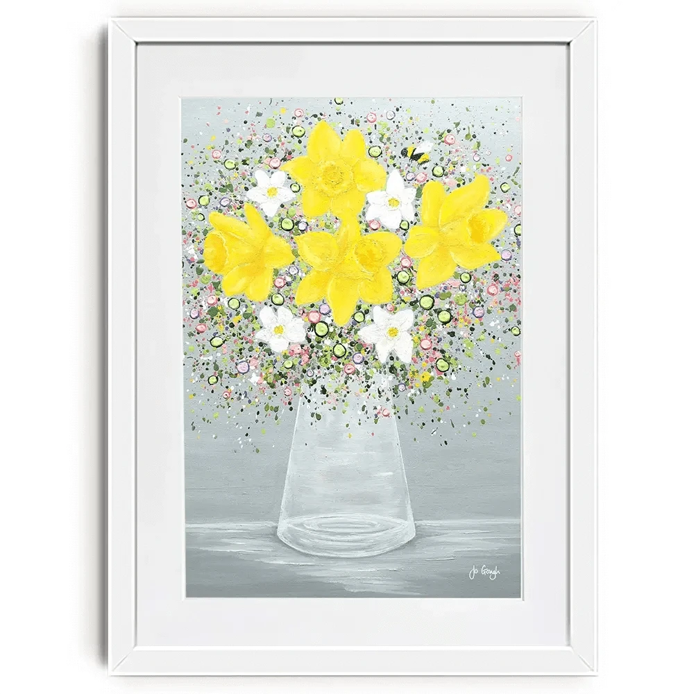 Bee Happy Framed Art Print Bee Happy Framed Art Print wall art product Jo Gough