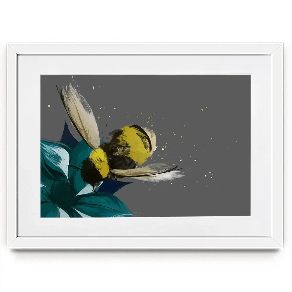 Bee On A Flower Framed Art Print Bee On A Flower Framed Art Print wall art product Aimee Linzi