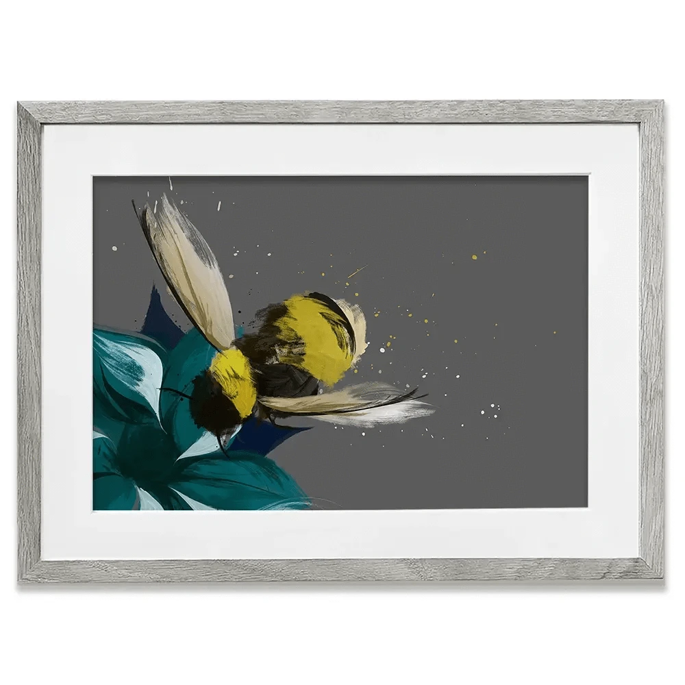 Bee On A Flower Framed Art Print Bee On A Flower Framed Art Print wall art product Aimee Linzi